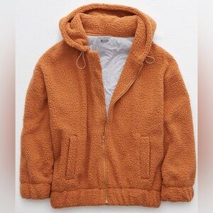 Aerie Sherpa Teddy Coat Zip-Up Jacket